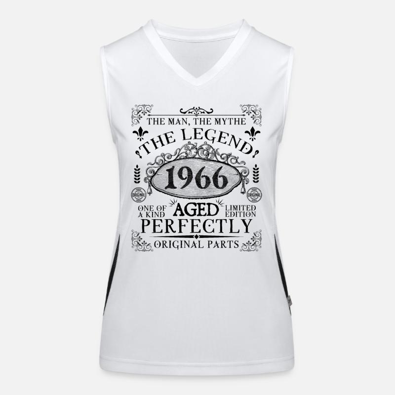 1966 | Die Legende seit 1966 Geburtstag Funktionelles Kontrast-Tank Top für Frauen