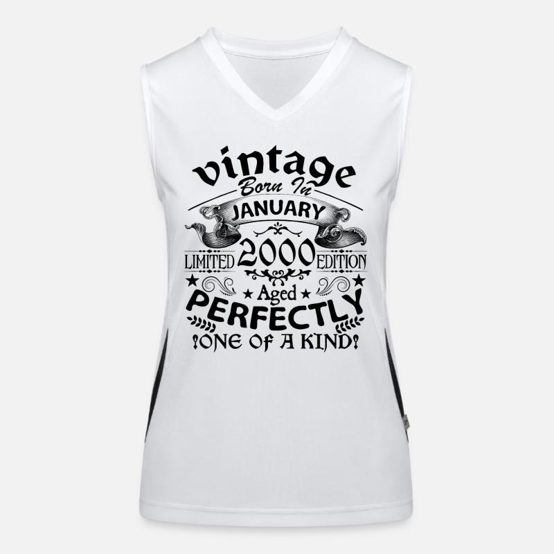 Janvier 2000 | Vintage 2000 | né en Janvier Débardeur respirant contrasté Femme