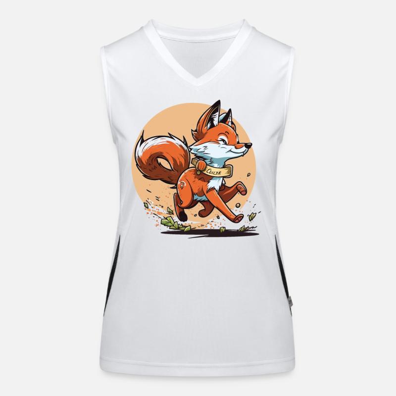 Fuchs-Läufer Funktionelles Kontrast-Tank Top für Frauen