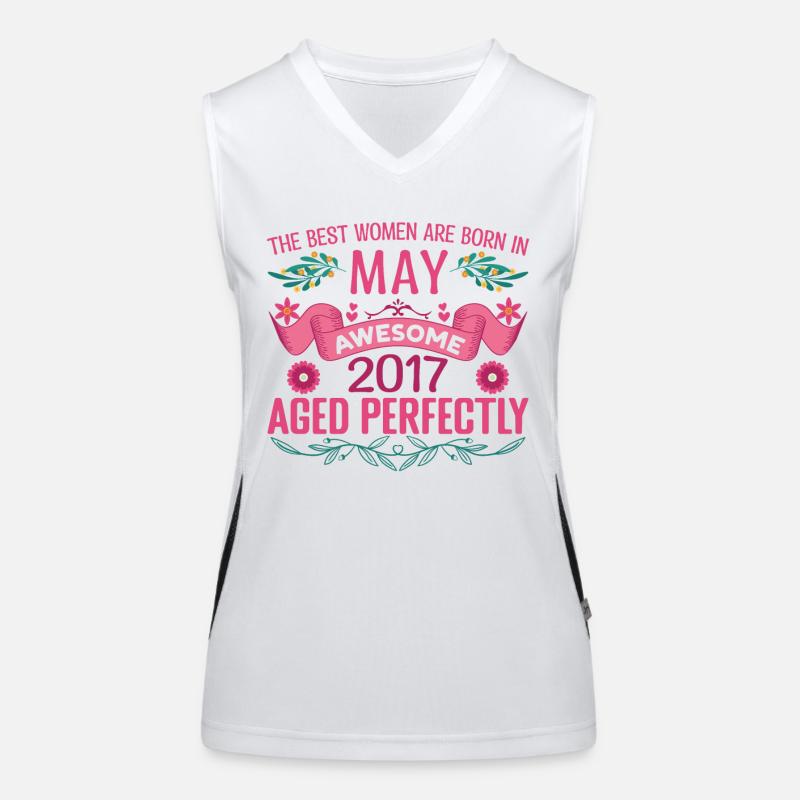 Mai 2017 Geburtstag Ehefrau Mai 2017 Geburtstag Funktionelles Kontrast-Tank Top für Frauen