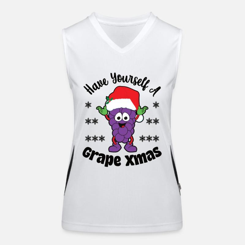 Regalati un Grape Xmas Top sportivo da donna in contrasto cromatico