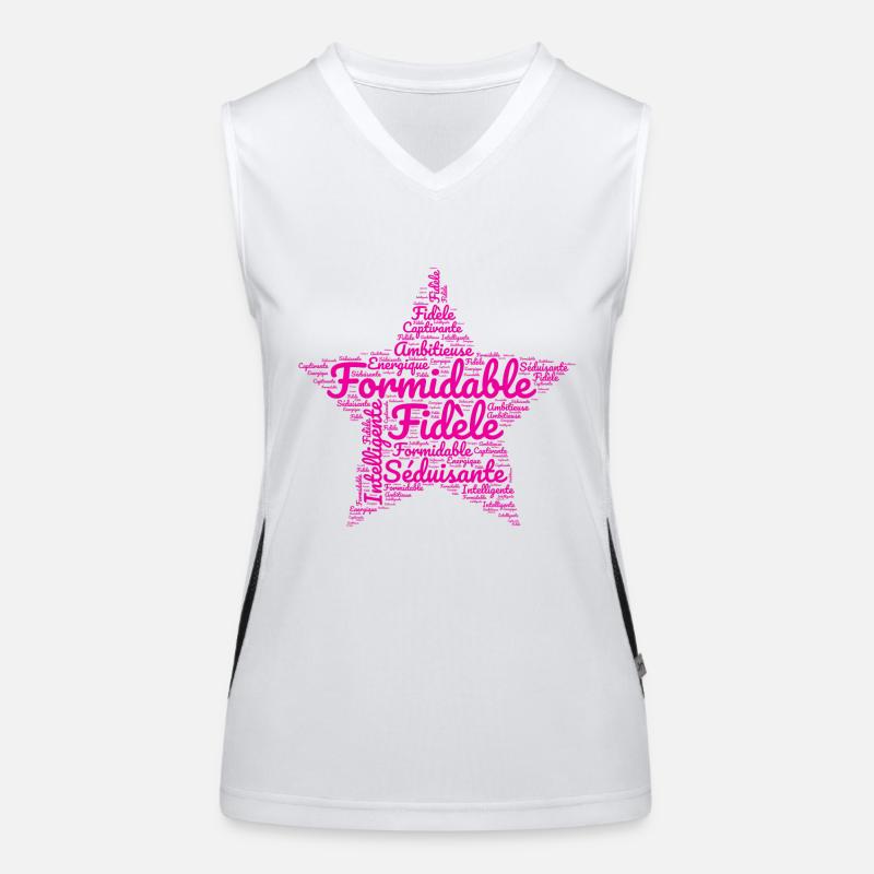 Etoile de Mots 02 Débardeur respirant contrasté Femme