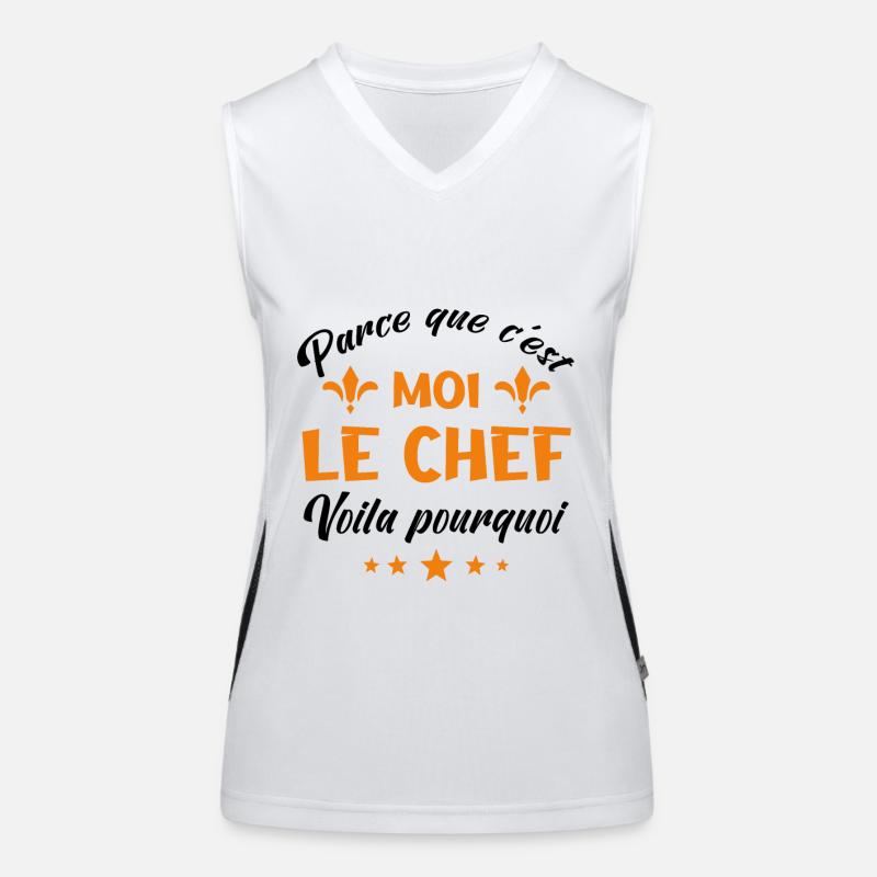 parce que c'est moi le chef Débardeur respirant contrasté Femme