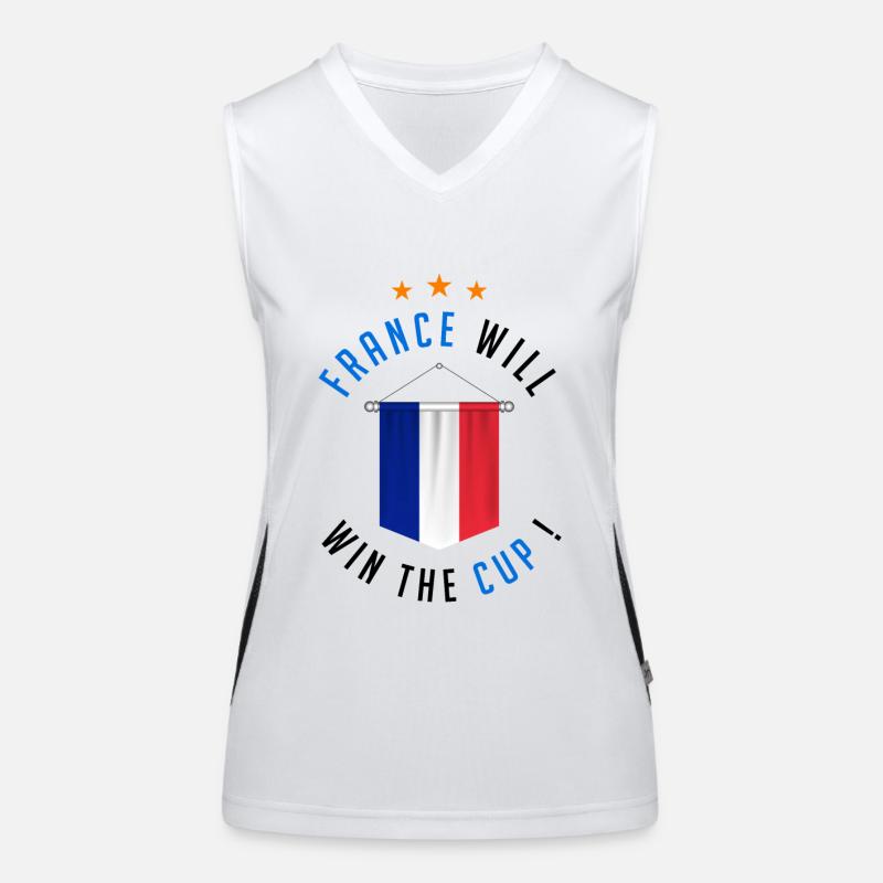Frankreich wird den Pokal gewinnen! Funktionelles Kontrast-Tank Top für Frauen