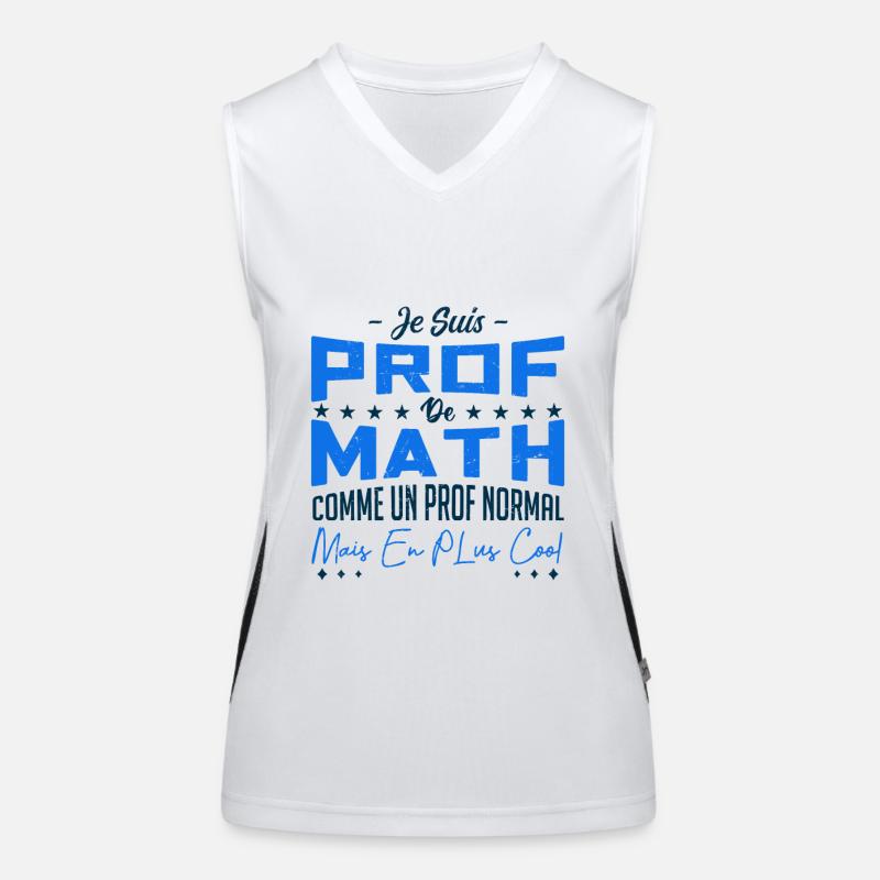 je suis prof de math Débardeur respirant contrasté Femme