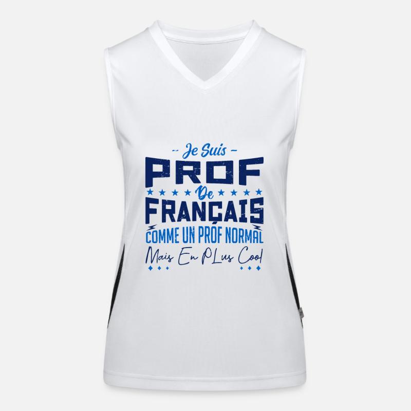 Je Suis Prof De Français Débardeur respirant contrasté Femme
