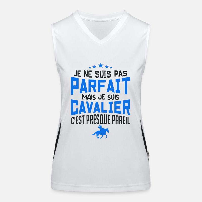 pas parfait mais cavalier Débardeur respirant contrasté Femme