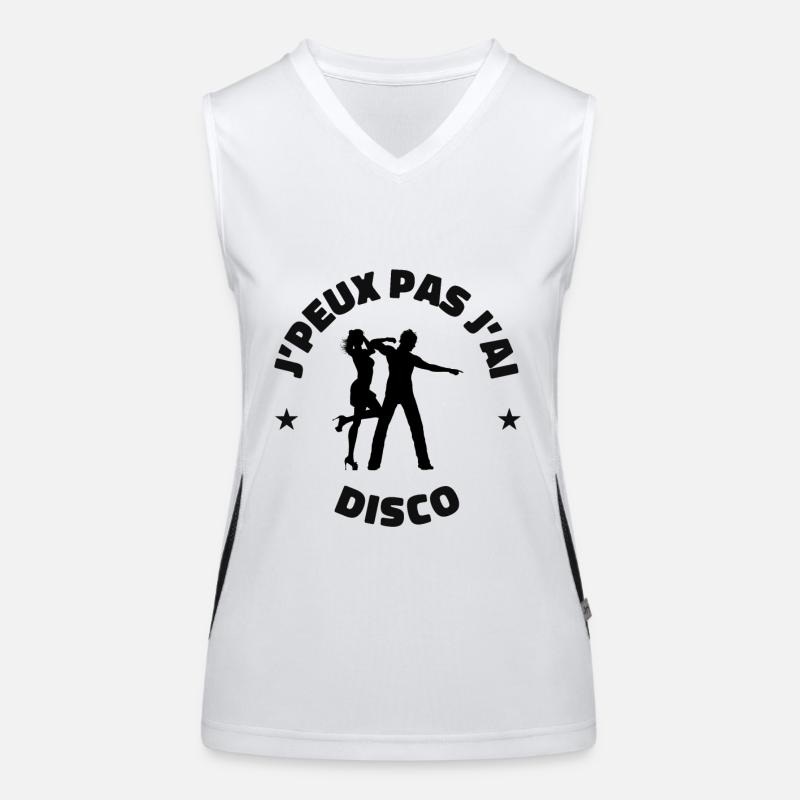 disco je peux pas j'ai disco danse Débardeur respirant contrasté Femme