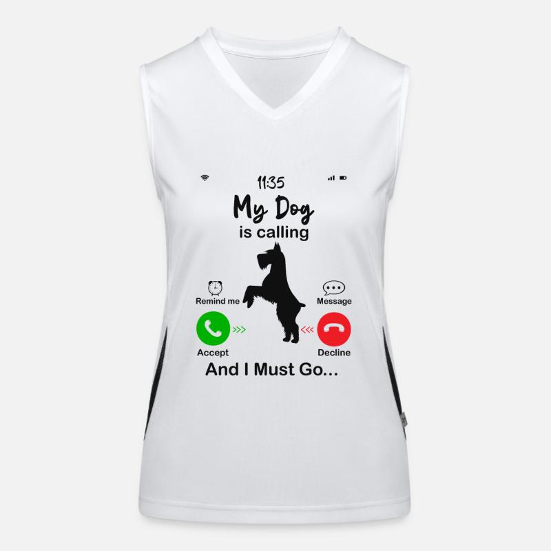 My Dog is calling Débardeur respirant contrasté Femme