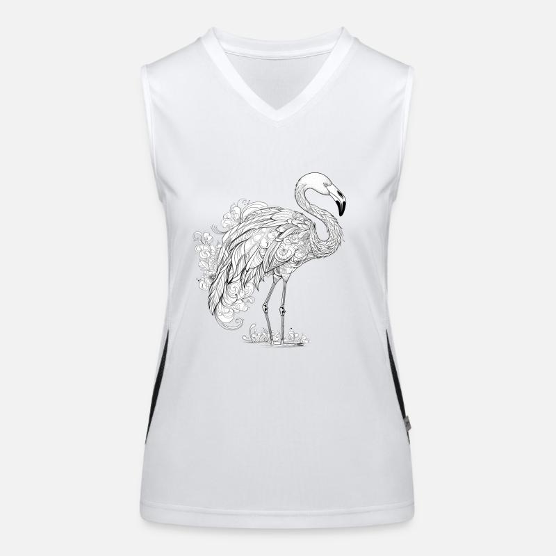 Flamingo Funktionelles Kontrast-Tank Top für Frauen