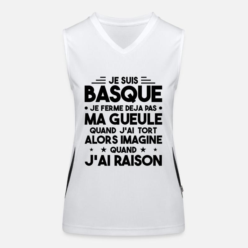 Je Suis Basque - Je Ferme Pas Ma Gueule Débardeur respirant contrasté Femme