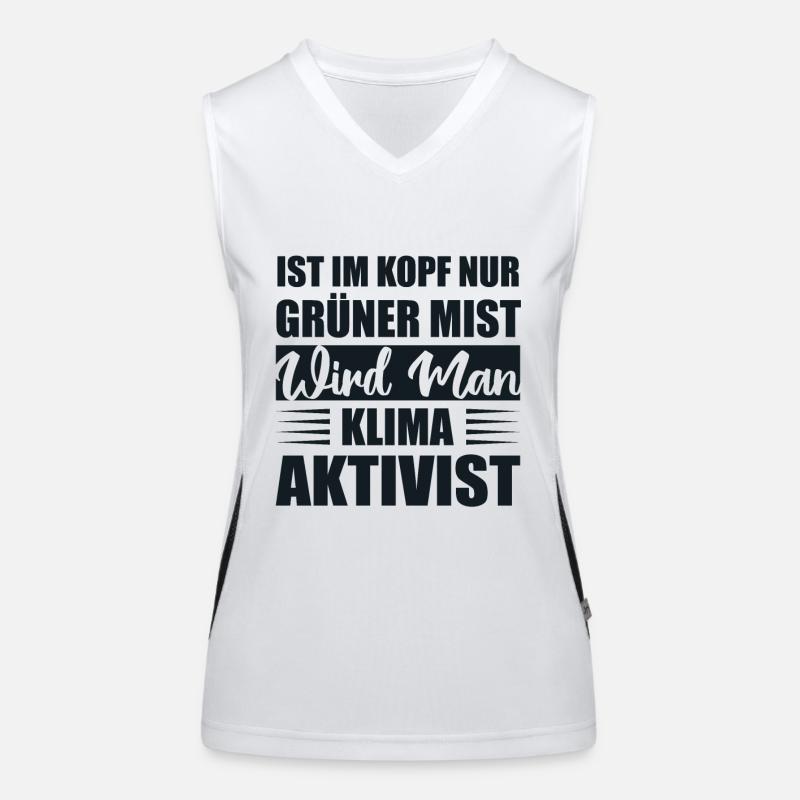 Ist Im Kopf Nur Grüner Mist Wird Man Klimaaktivist Funktionelles Kontrast-Tank Top für Frauen