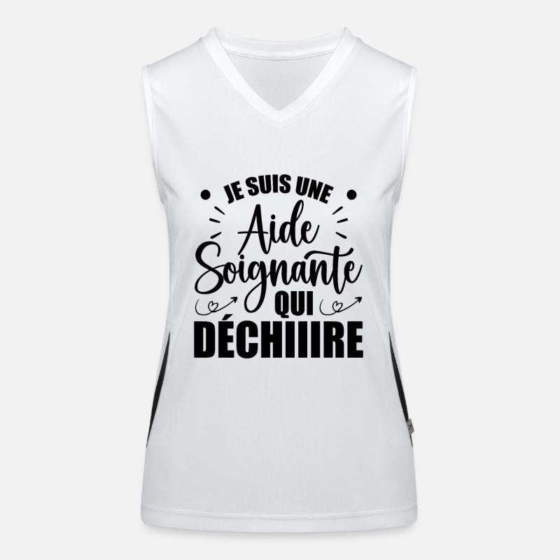 Aide Soignante Humour Aides Soignants Débardeur respirant contrasté Femme