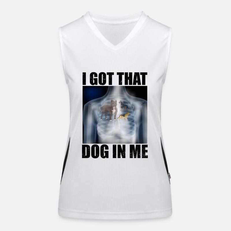 I Got that Dog in Me Xray Meme Funny Women's Functional Contrast Tank Top