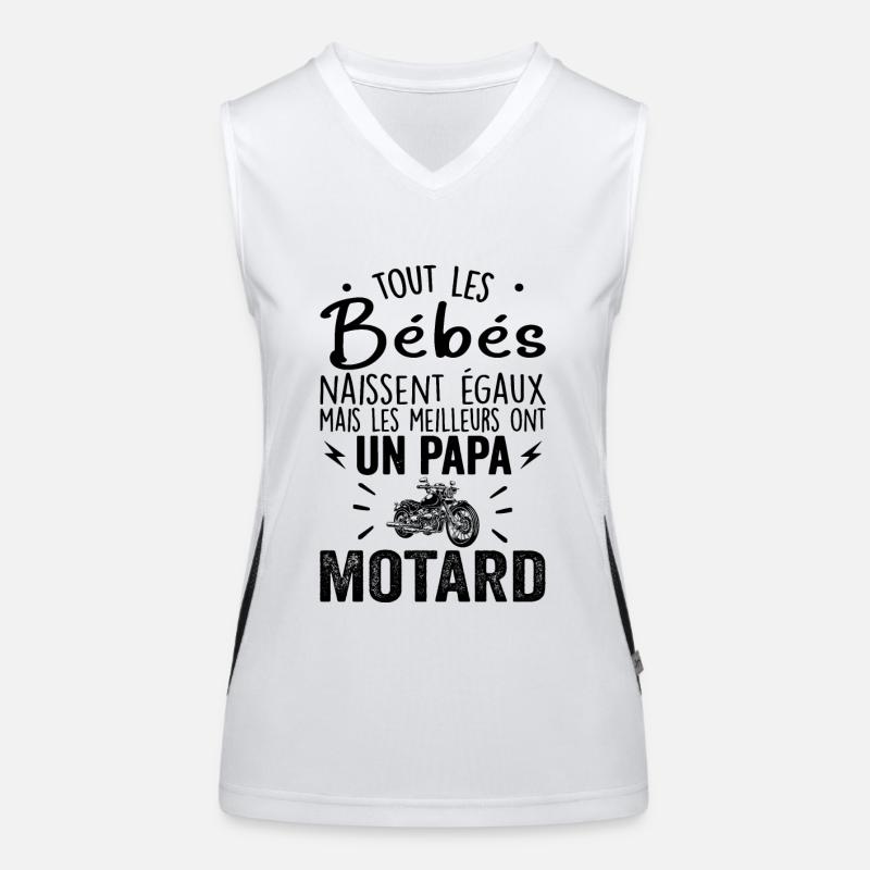 Babies Equal Best Have a Biker Dad Women's Functional Contrast Tank Top