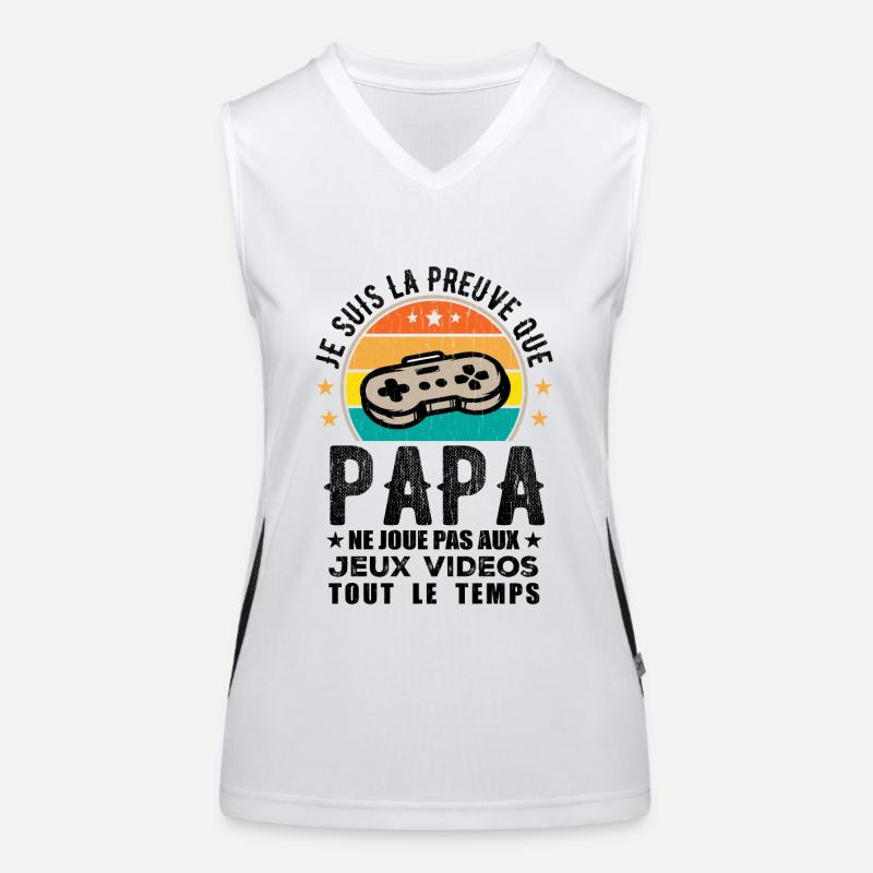 Proof that Dad doesn't play video games Women's Functional Contrast Tank Top
