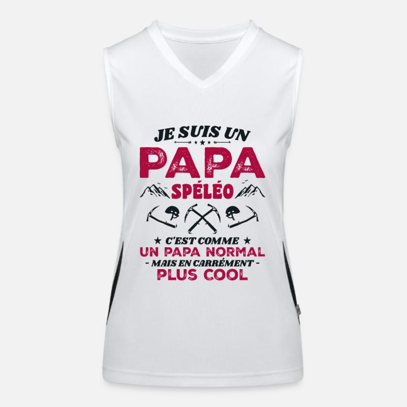 Cool caving dad Women's Functional Contrast Tank Top