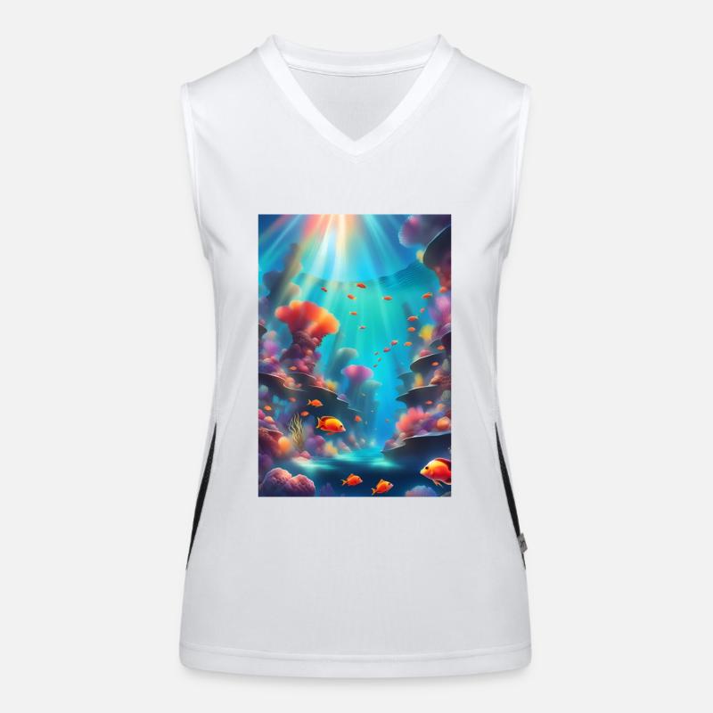 Tropical coral reefs Women's Functional Contrast Tank Top