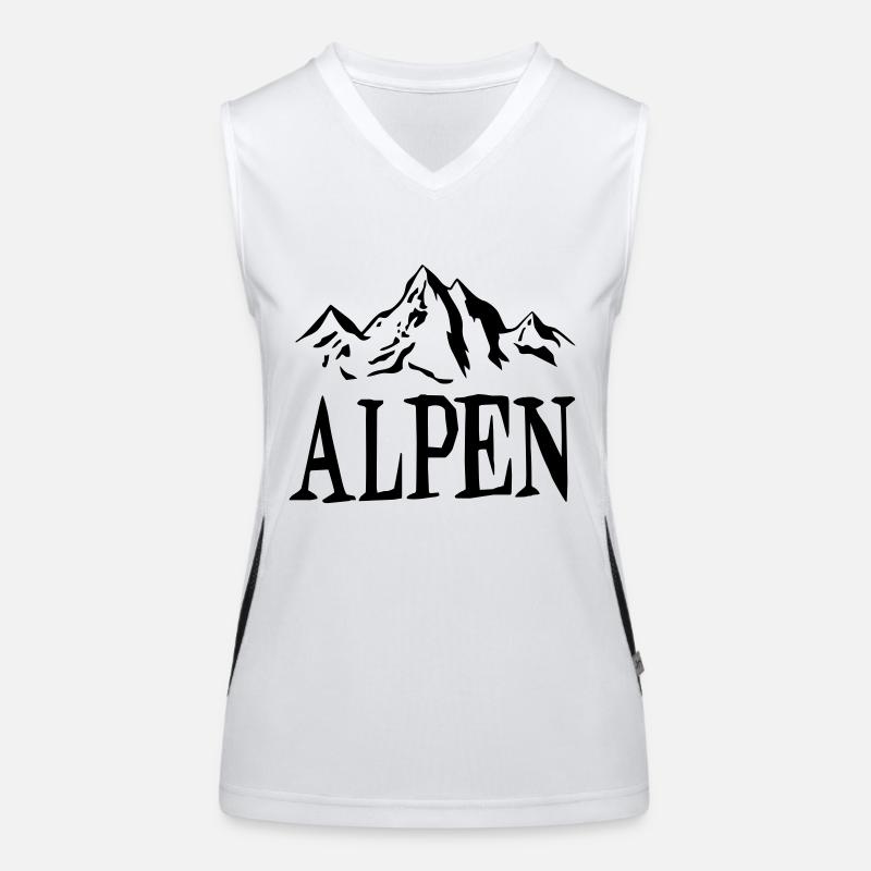 Alpen Berge01 Funktionelles Kontrast-Tank Top für Frauen