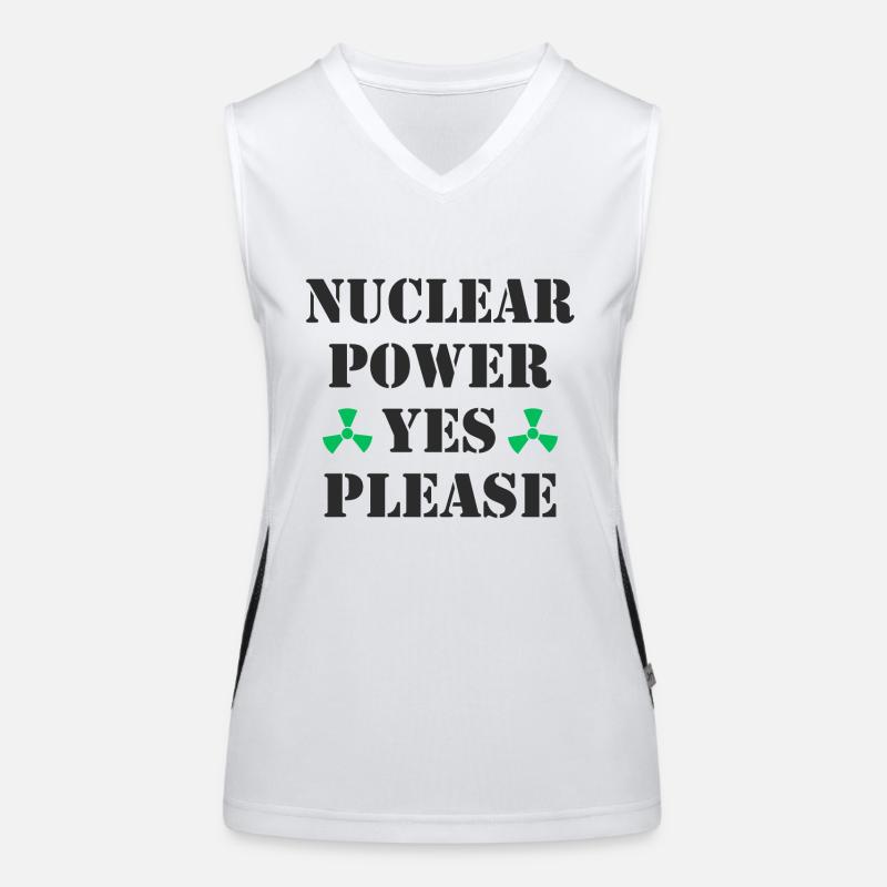 Nuclear Power, Yes Please, Nuclear Energy Women's Functional Contrast Tank Top