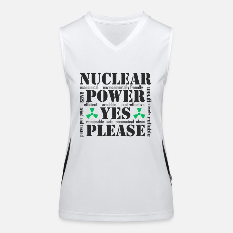 Nuclear Power, Yes Please, Nuclear Energy Women's Functional Contrast Tank Top