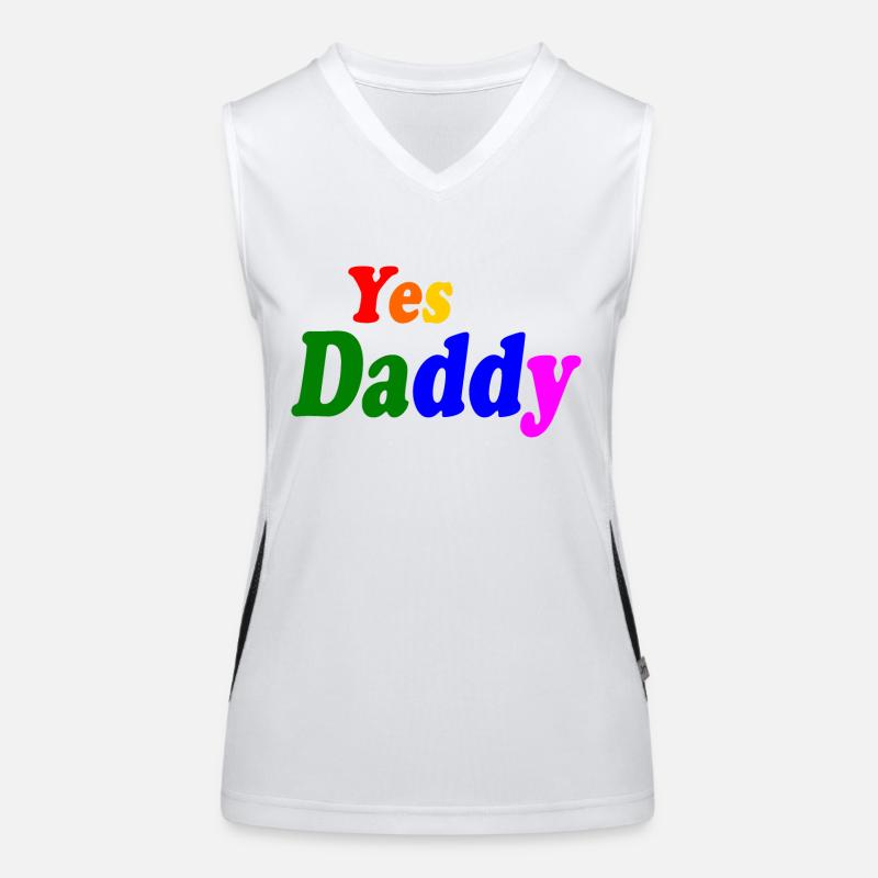 Yes daddy Funktionelles Kontrast-Tank Top für Frauen