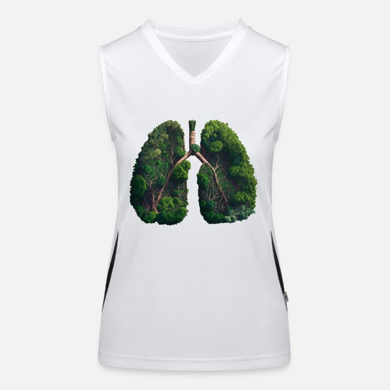 Der Urwald ist die grüne Lunge unserer Erde Funktionelles Kontrast-Tank Top für Frauen
