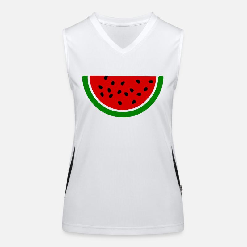 Wassermelone melone Funktionelles Kontrast-Tank Top für Frauen