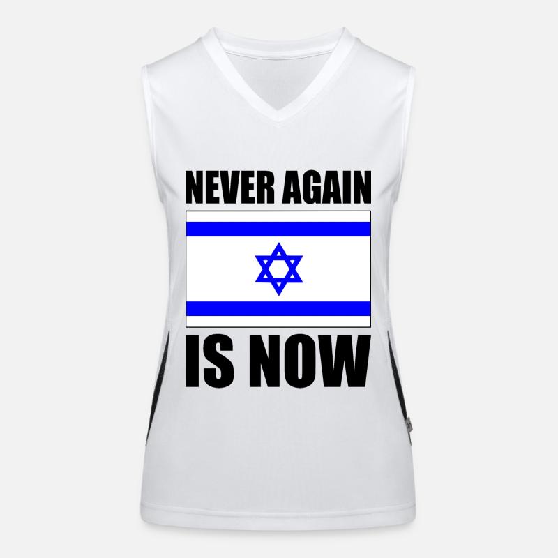 Never again is now Funktionelles Kontrast-Tank Top für Frauen