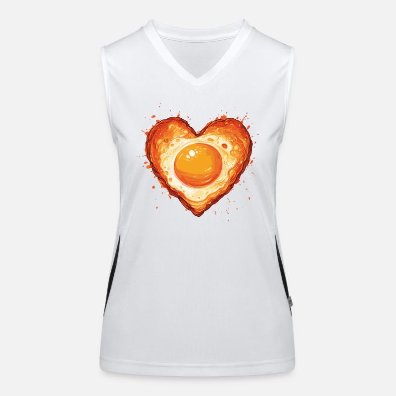 Fried egg is love Women's Functional Contrast Tank Top