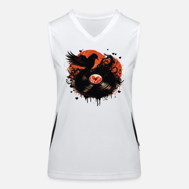 Schallplatten Liebe Funktionelles Kontrast-Tank Top für Frauen