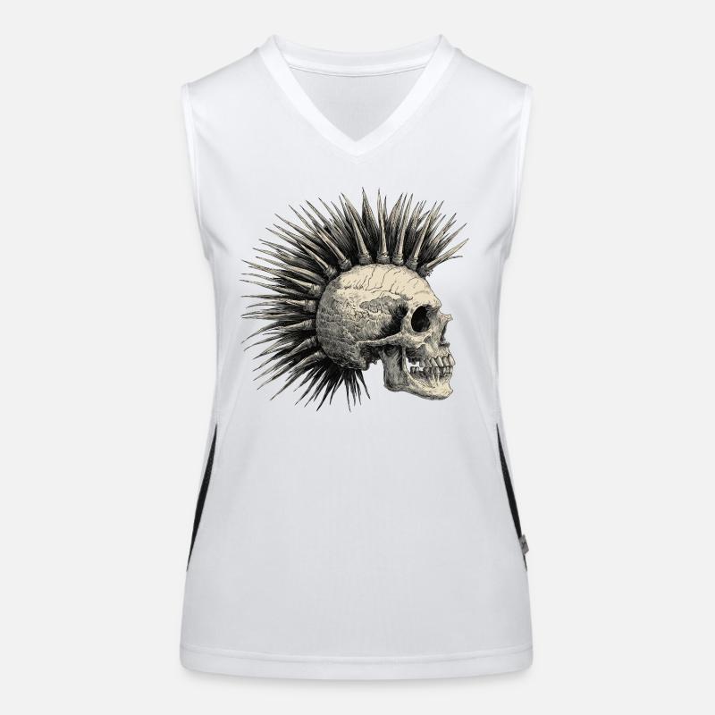 Horror Punk Zombie Mohawk Women's Functional Contrast Tank Top