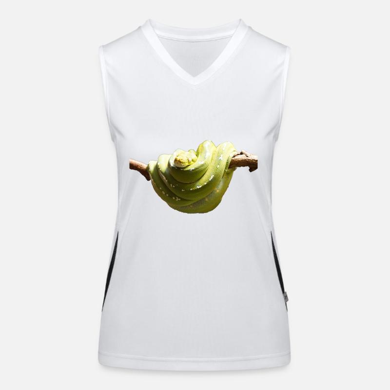 Der Baumpyton kann bis zu vier Meter lang werden Funktionelles Kontrast-Tank Top für Frauen