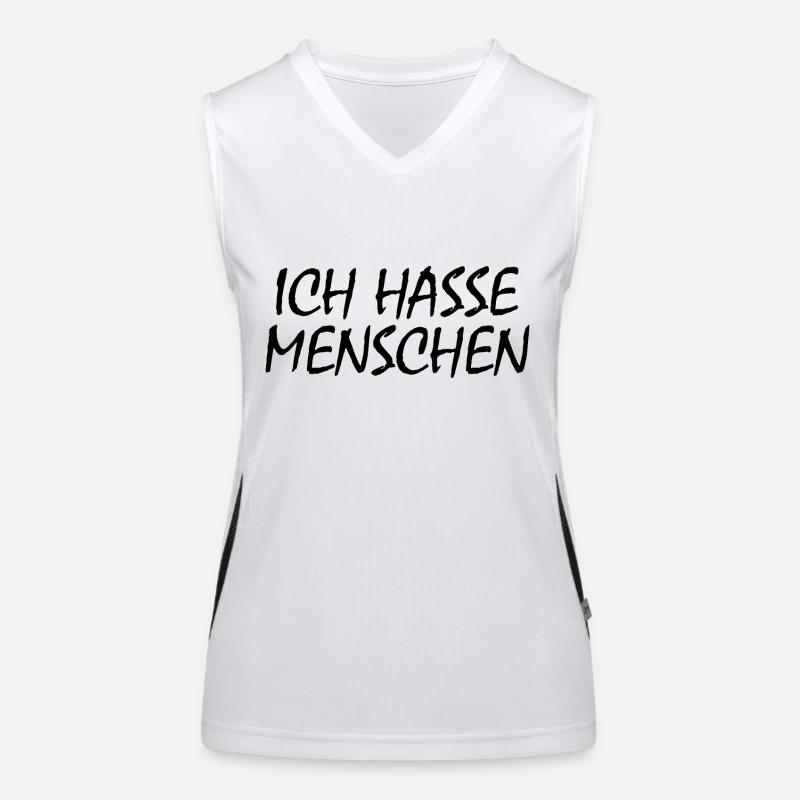 Ich hasse menschen Funktionelles Kontrast-Tank Top für Frauen