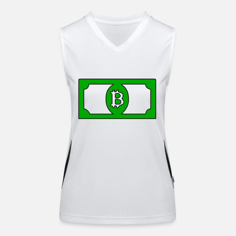 Bitcoin-Dollar Funktionelles Kontrast-Tank Top für Frauen