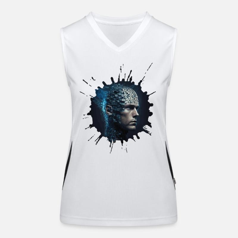 Évolution numérique - Vision future Cyber Human Débardeur respirant contrasté Femme