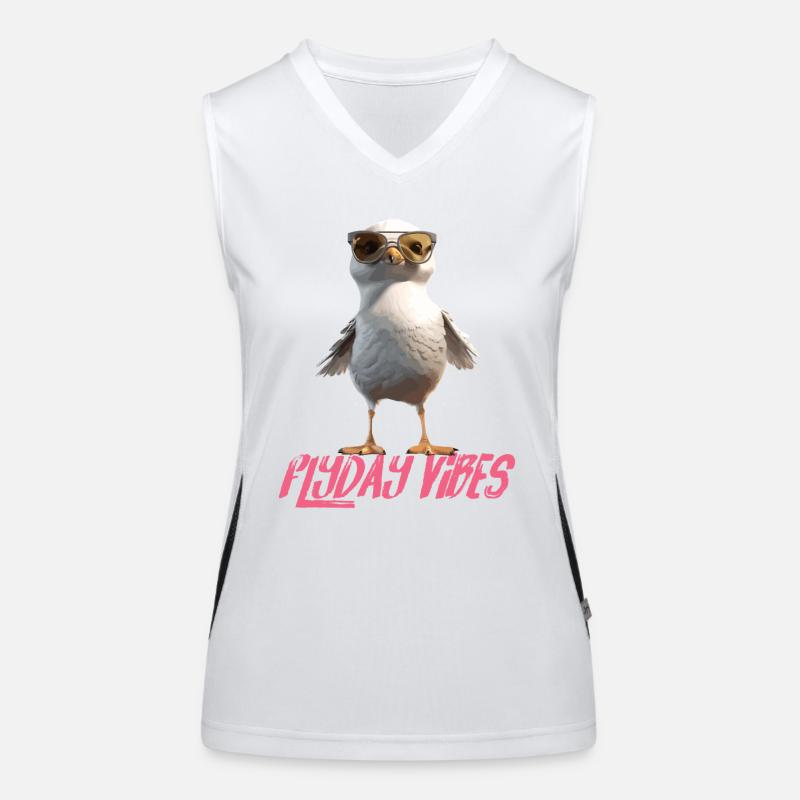 Möwe Flyday Vibes Cool Süß Sommer Urlaub Funktionelles Kontrast-Tank Top für Frauen