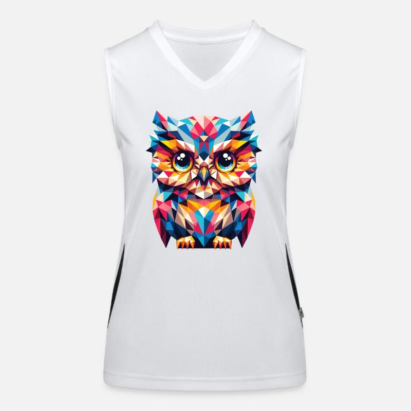 Polygon Owl Geometric Women's Functional Contrast Tank Top
