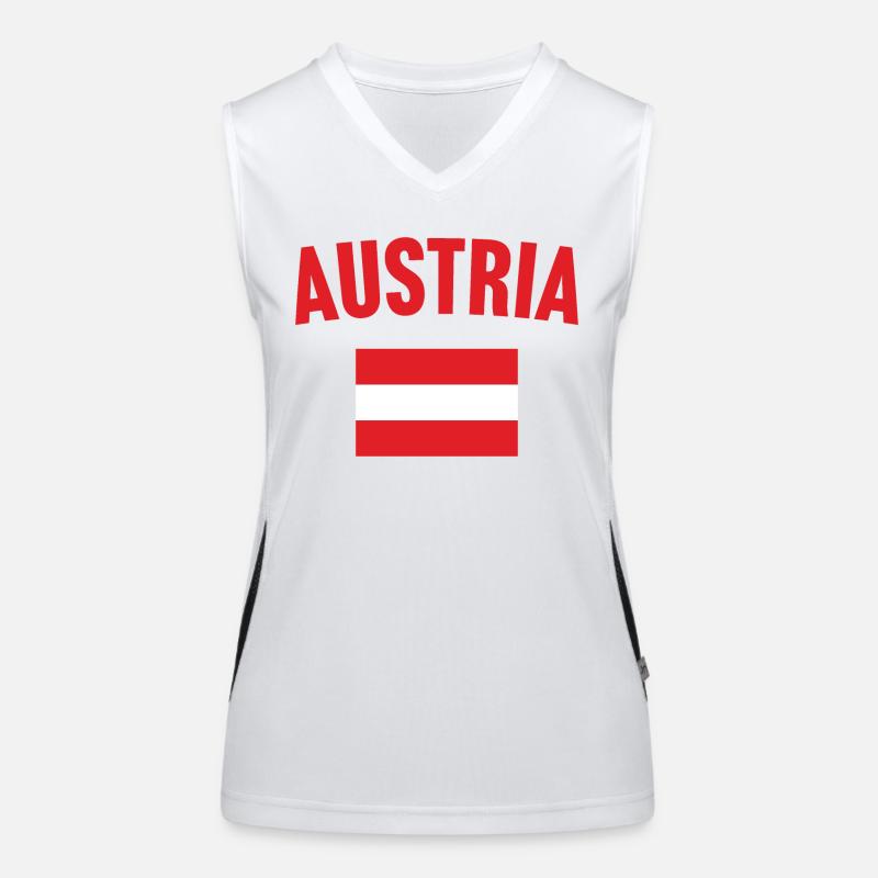 Drapeau de l’Autriche Débardeur respirant contrasté Femme