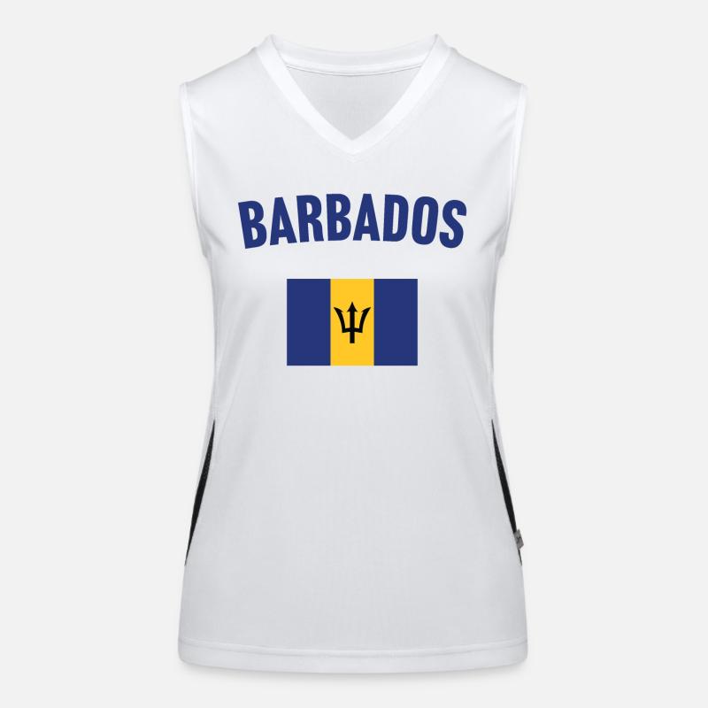 Drapeau de la Barbade Débardeur respirant contrasté Femme