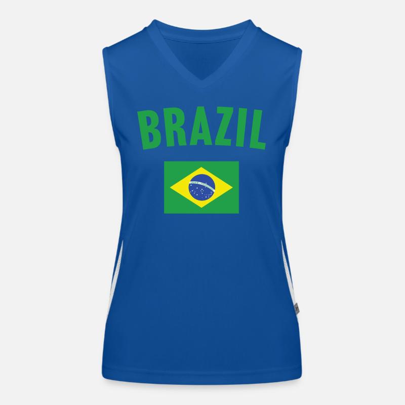 Brazil Flag Women's Functional Contrast Tank Top