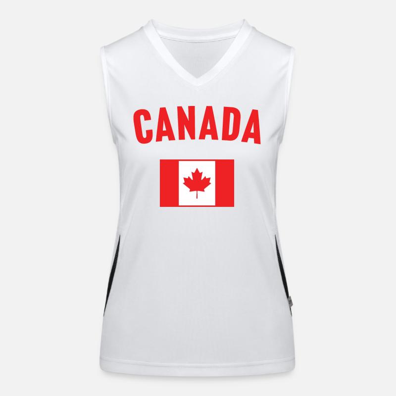 Drapeau du Canada Débardeur respirant contrasté Femme