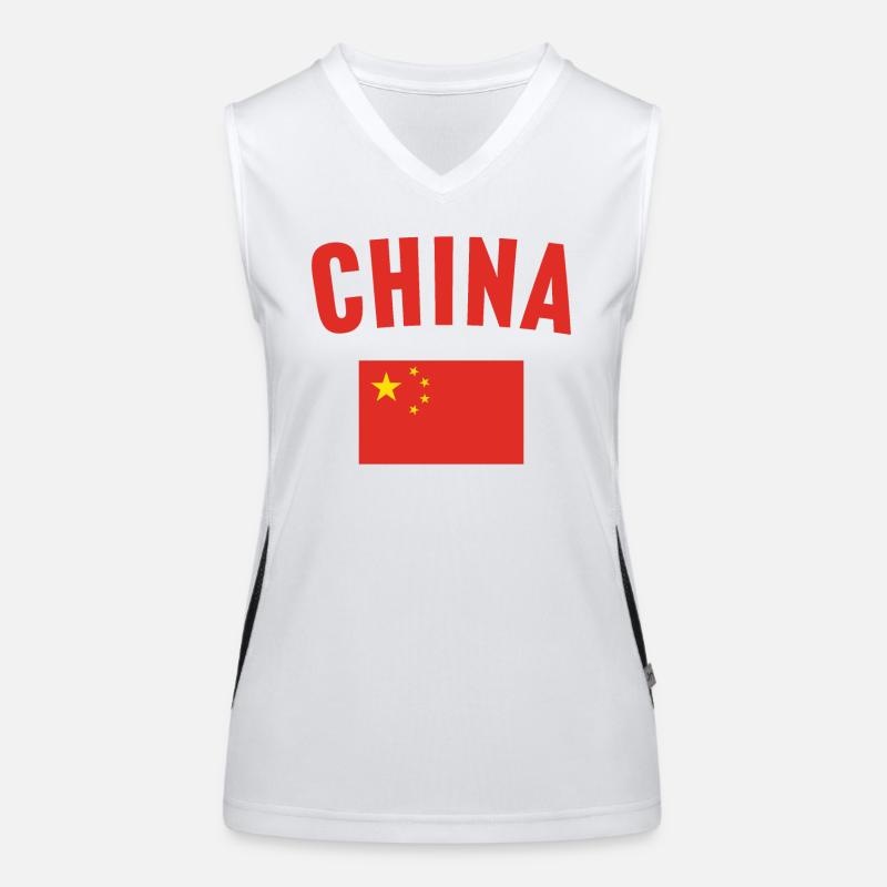 Drapeau de la Chine Débardeur respirant contrasté Femme