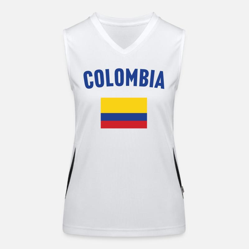 Colombia Flag Women's Functional Contrast Tank Top