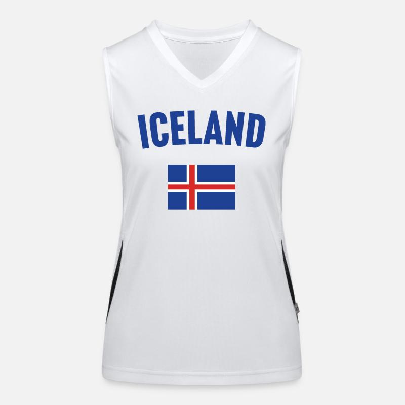 Iceland Flag Women's Functional Contrast Tank Top