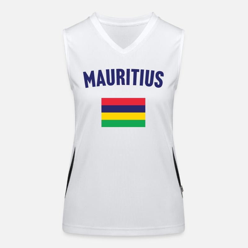 Mauritius Flag Women's Functional Contrast Tank Top