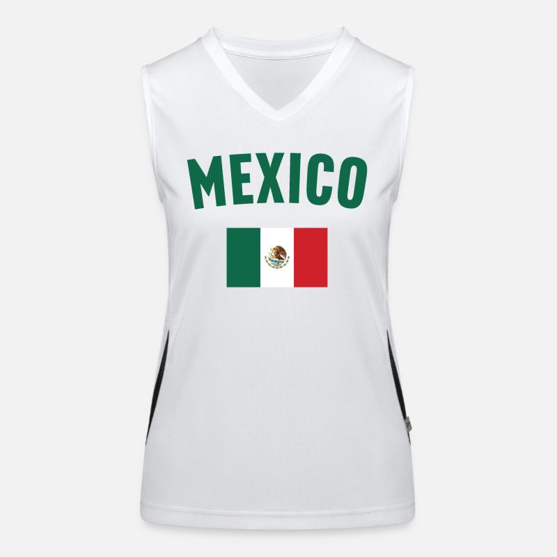 Mexico Flag Women's Functional Contrast Tank Top