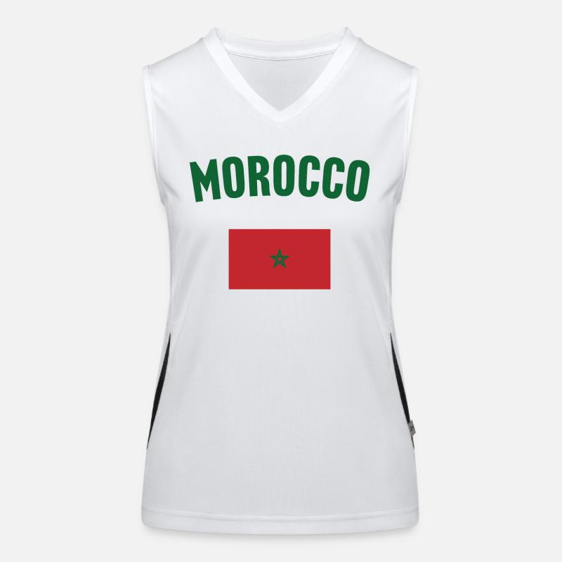 Morocco Flag Women's Functional Contrast Tank Top