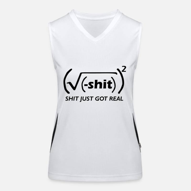 shit got real Funktionelles Kontrast-Tank Top für Frauen