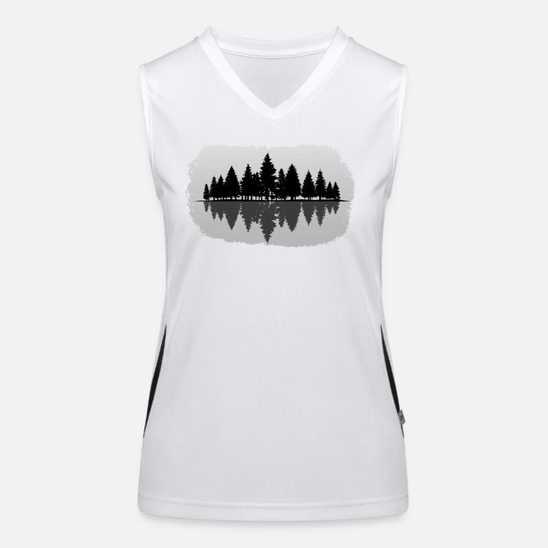 Forest - Forest Landscape Nature Trees Women's Functional Contrast Tank Top